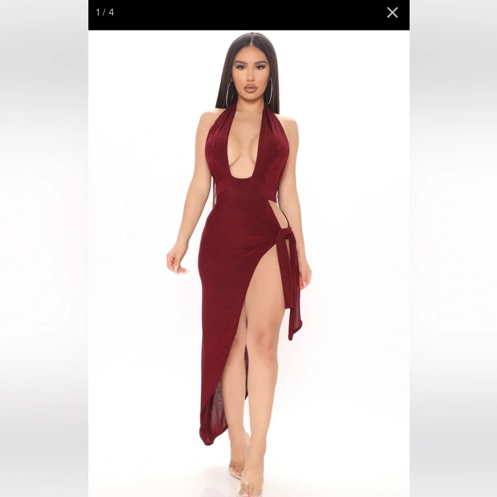 Fashionnnova poly and spandex Nighttime Rider‎ midi dress . NWT. Retail 39.99